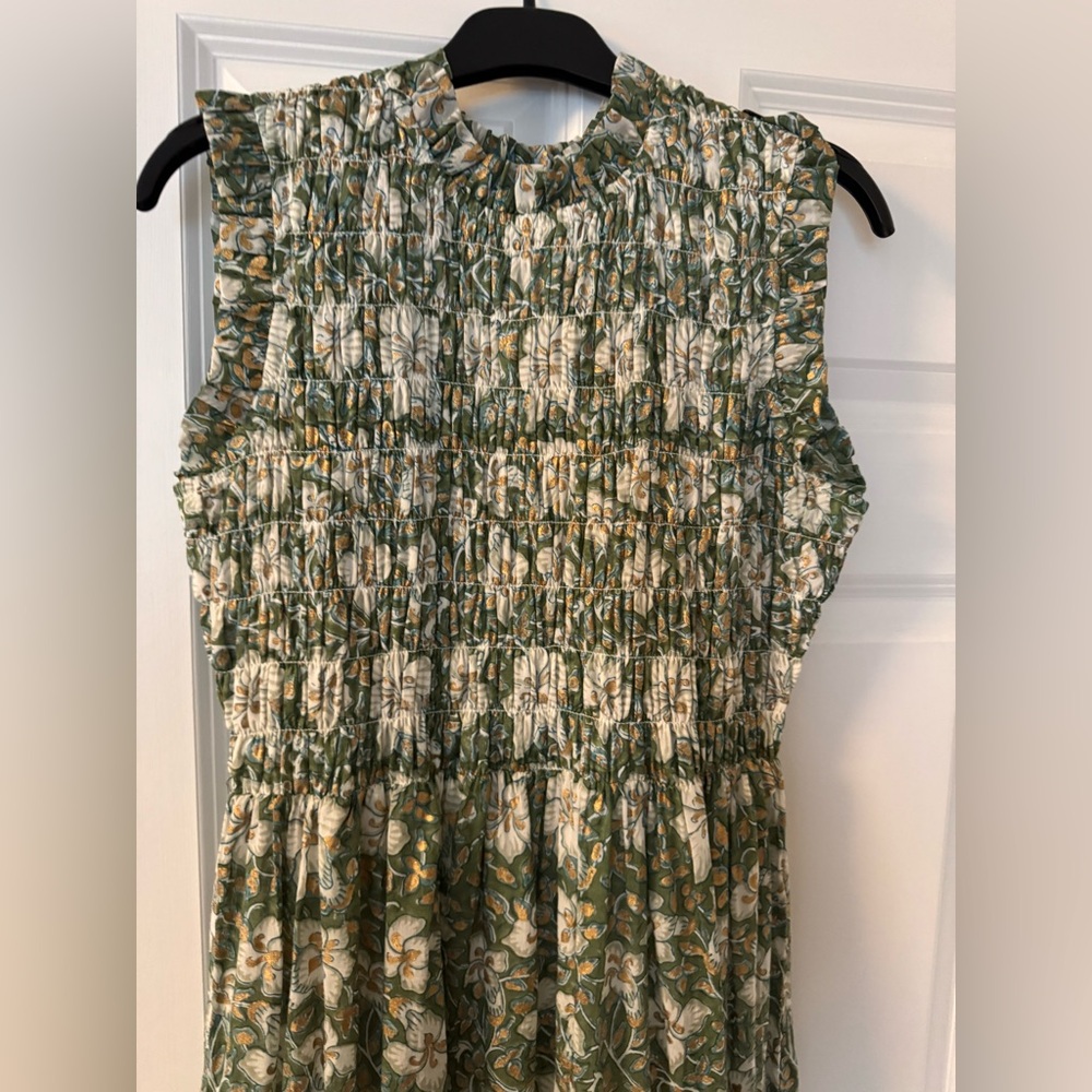 Oliphant Green and Gold Maxi Dress
